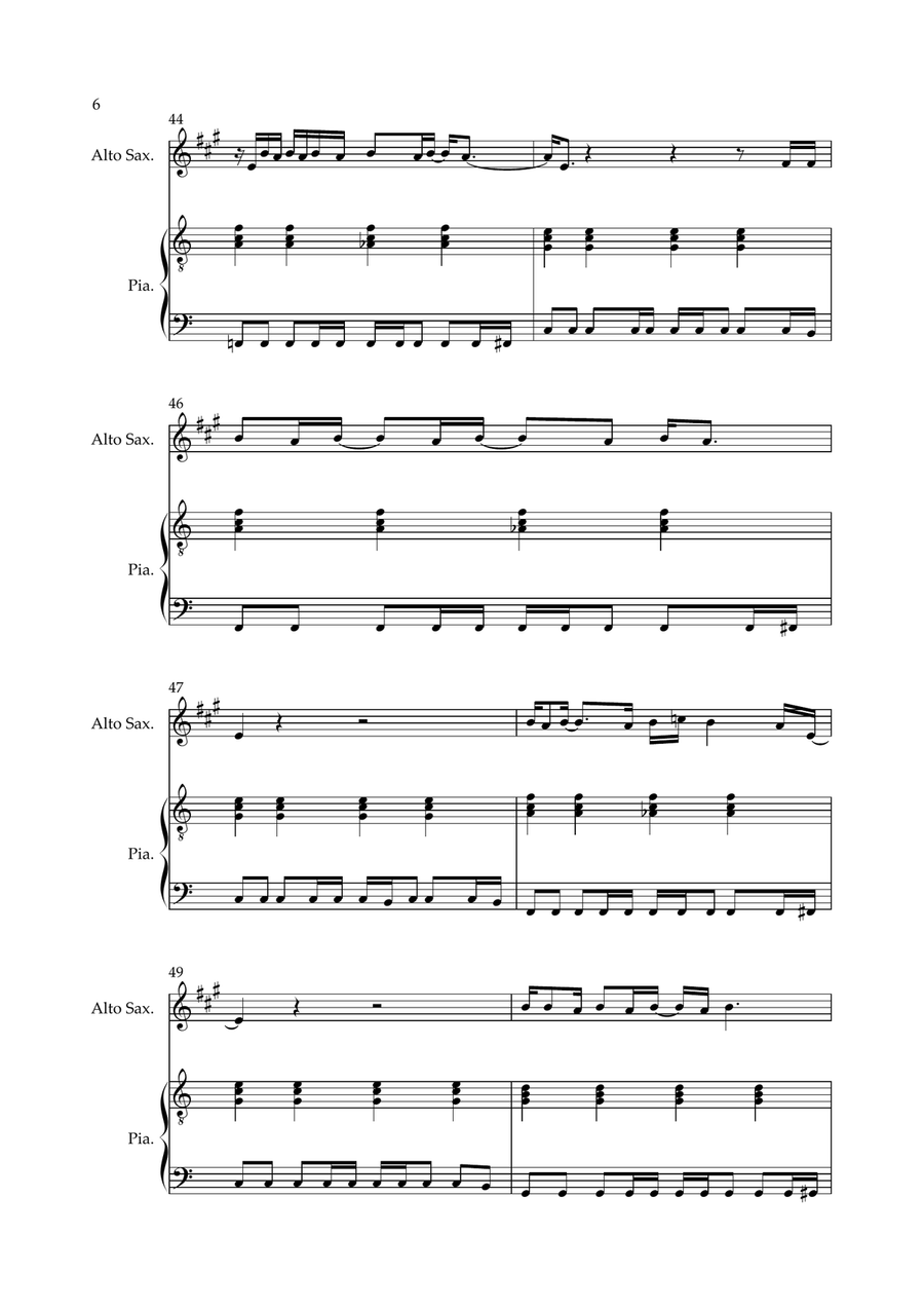 Don't Look Back In Anger Don't Look Back In Anger Alto Saxophone scores gallery preview page 6