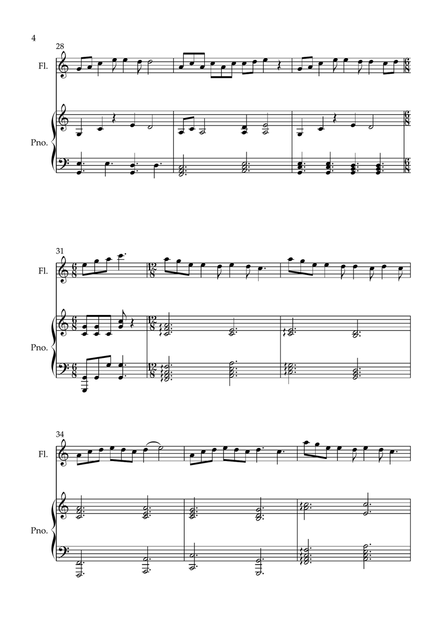 Dandelions Dandelions Flute Solo scores gallery preview page 4