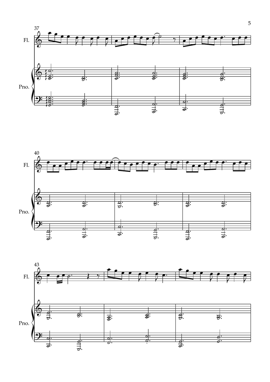 Dandelions Dandelions Flute Solo scores gallery preview page 5