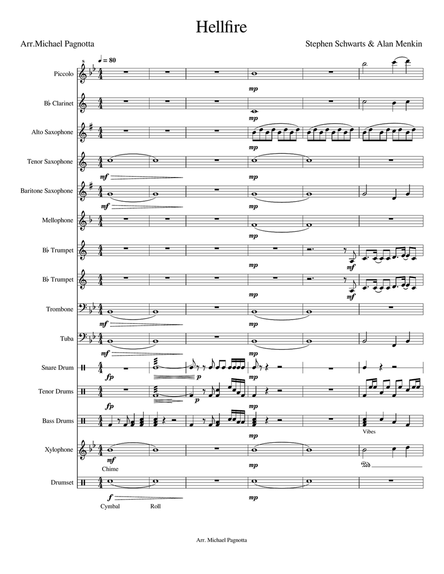 Hellfire Hellfire Marching Band scores gallery preview page 1
