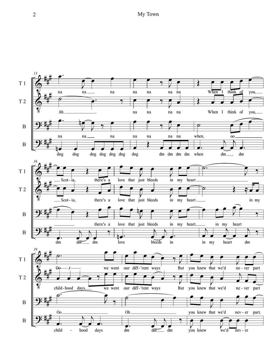 My Town My Town TTBB scores gallery preview page 3