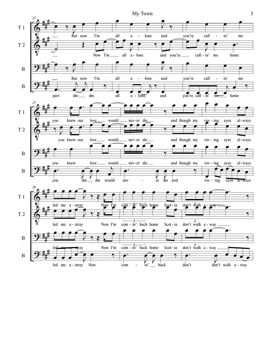 My Town My Town TTBB scores gallery preview page 4