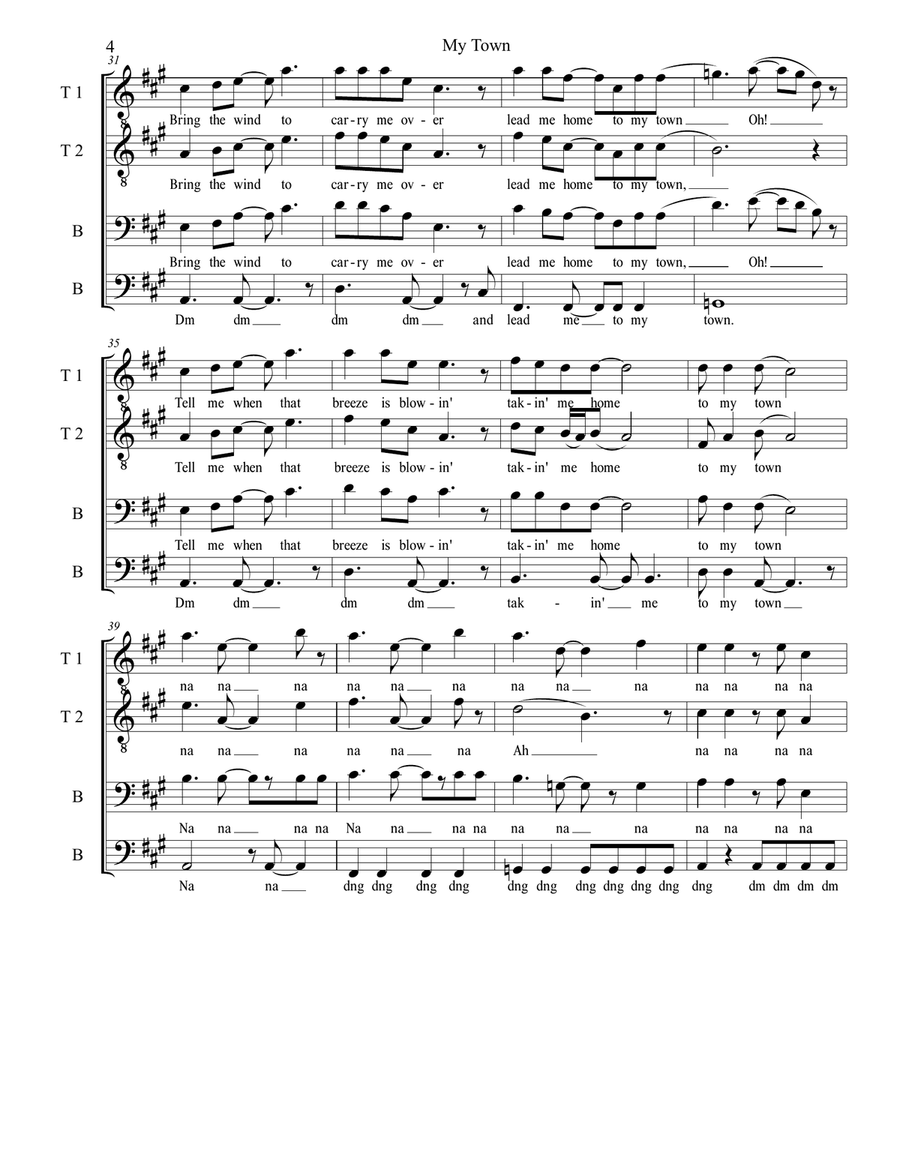 My Town My Town TTBB scores gallery preview page 5