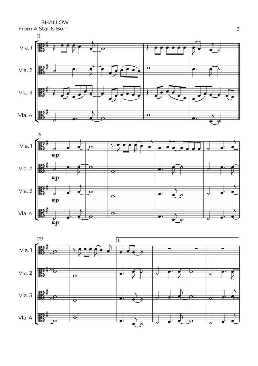 Shallow Shallow Viola scores gallery preview page 3