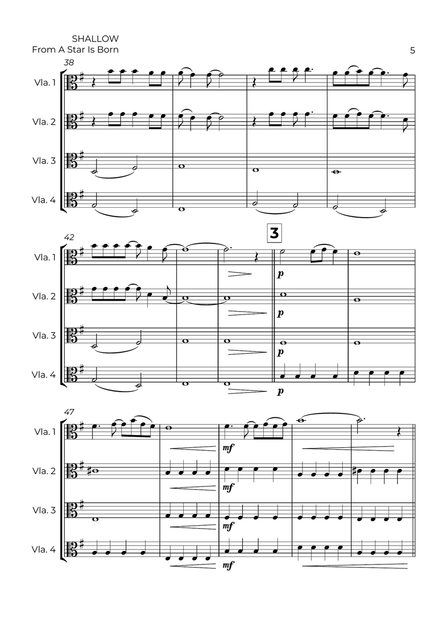 Shallow Shallow Viola scores gallery preview page 5