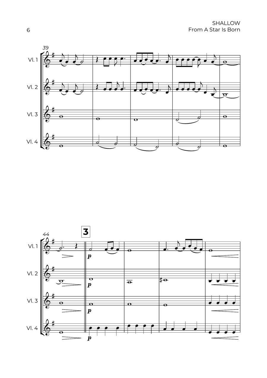 Shallow Shallow Violin scores gallery preview page 6