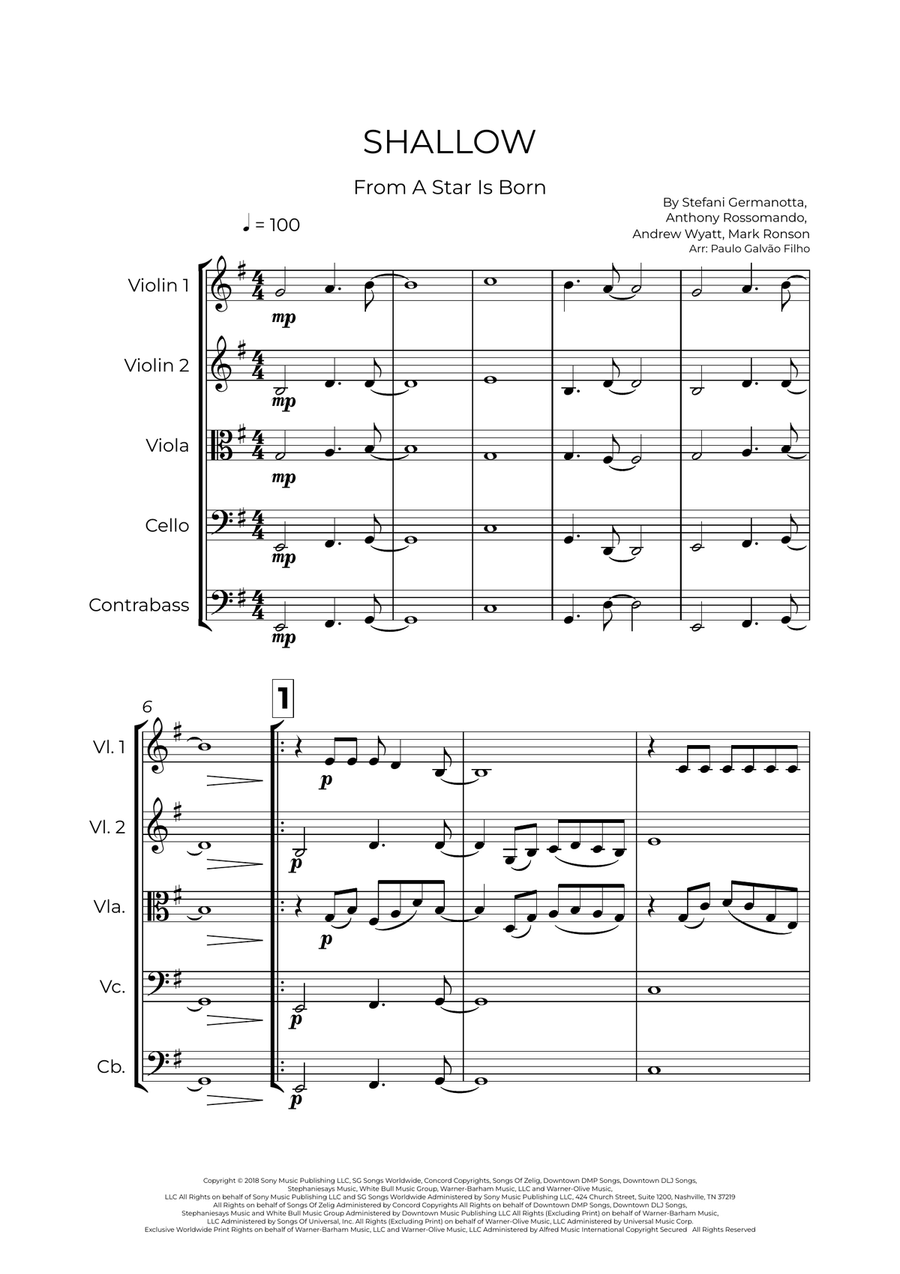 Shallow Shallow String Quintet scores gallery preview page 2