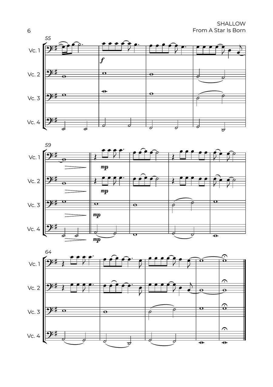 Shallow Shallow String Quartet scores gallery preview page 6