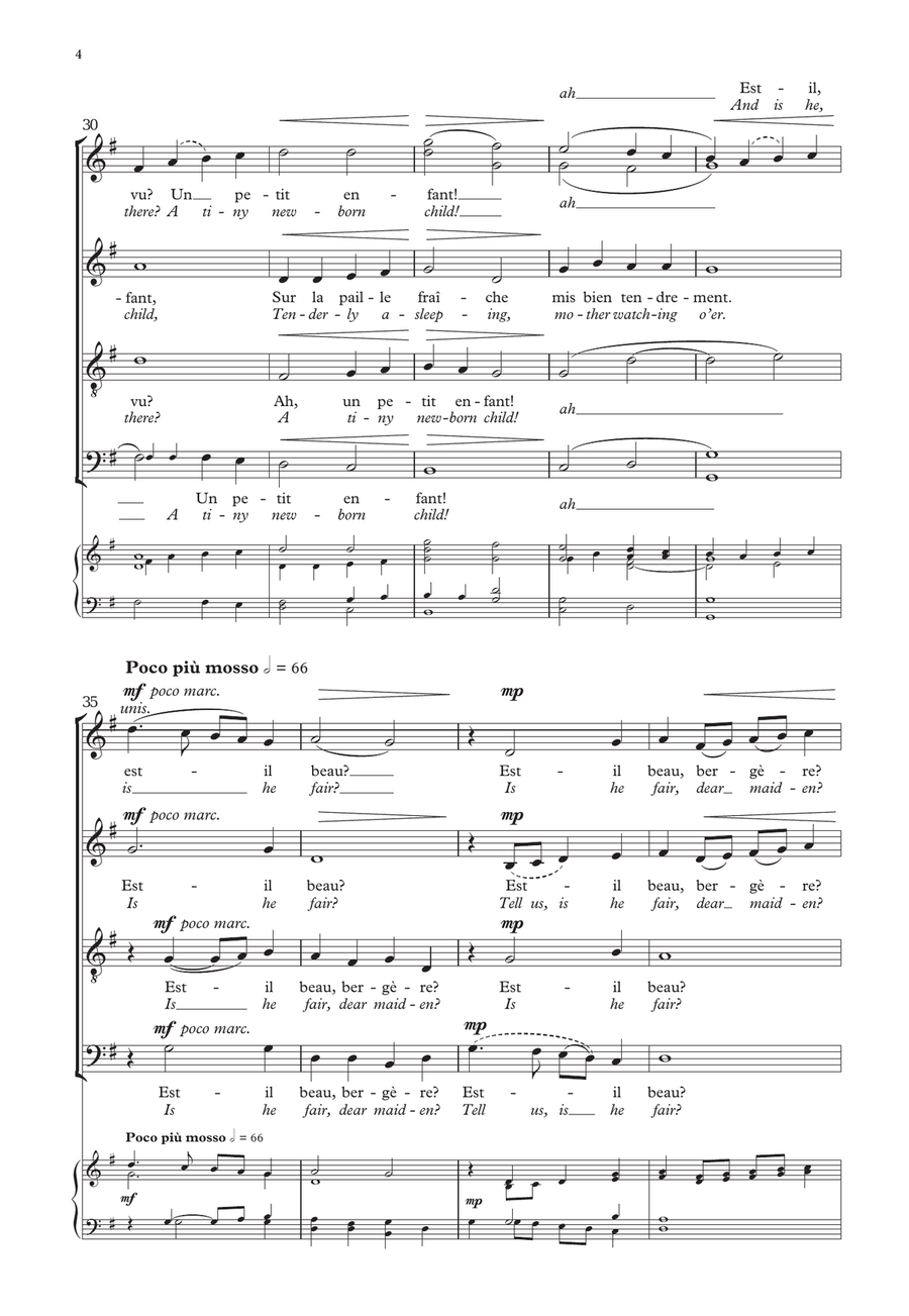 D’où viens-tu, bergère? D’où viens-tu, bergère? 4-Part scores gallery preview page 4