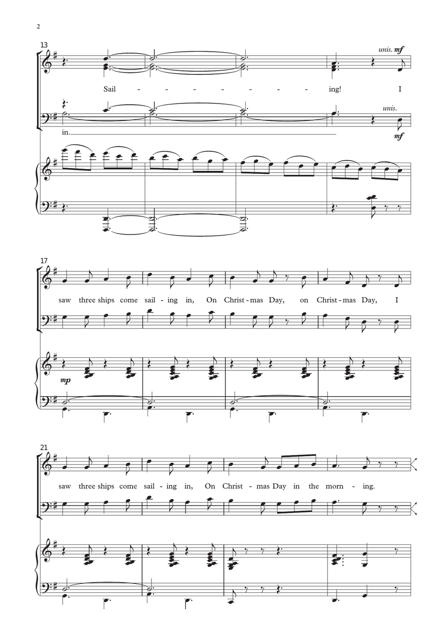 I saw three ships I saw three ships 4-Part scores gallery preview page 2