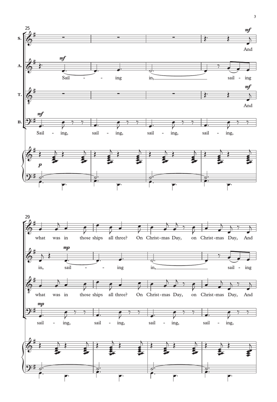 I saw three ships I saw three ships 4-Part scores gallery preview page 3