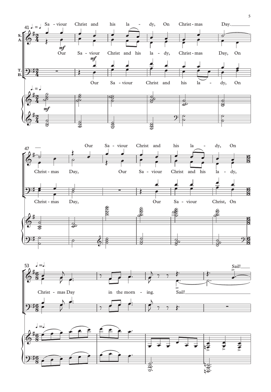 I saw three ships I saw three ships 4-Part scores gallery preview page 5