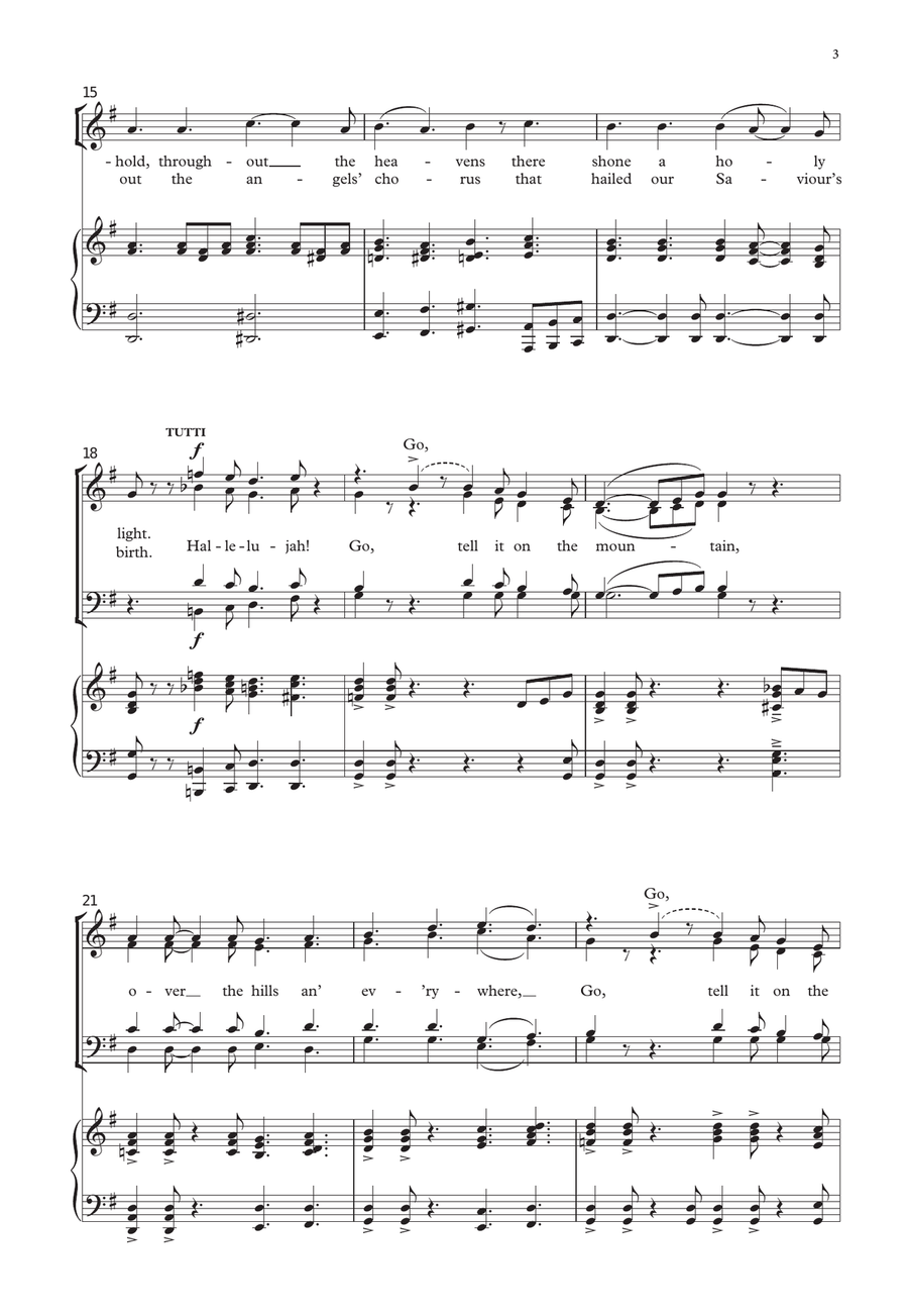 Go, tell it on the mountain 4-Part scores gallery preview page 3