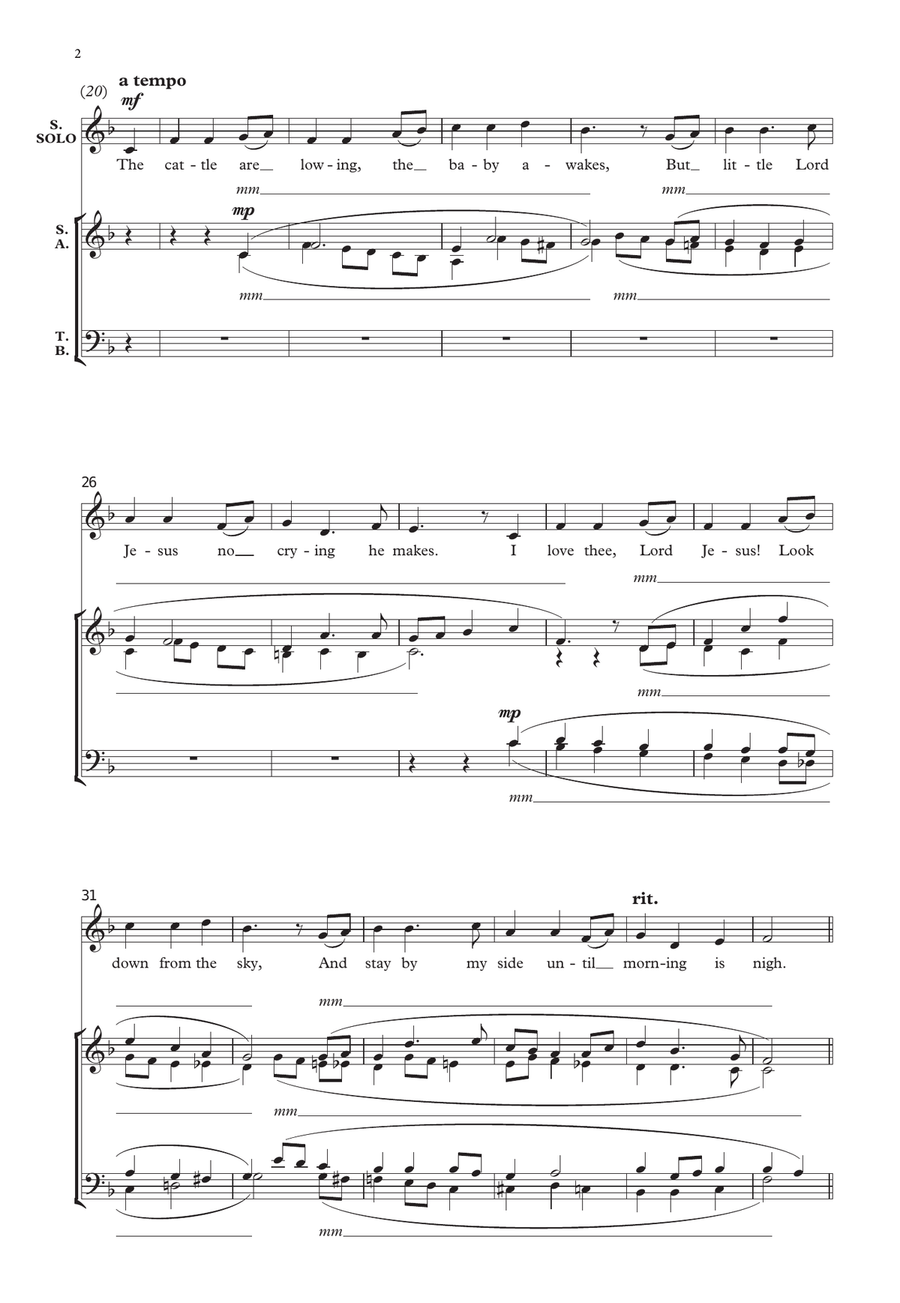 Away in a manger 4-Part - Digital Sheet Music page 2