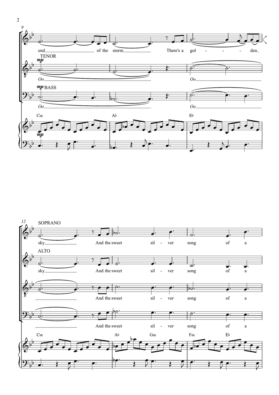 You'll Never Walk Alone You'll Never Walk Alone 4-Part scores gallery preview page 2