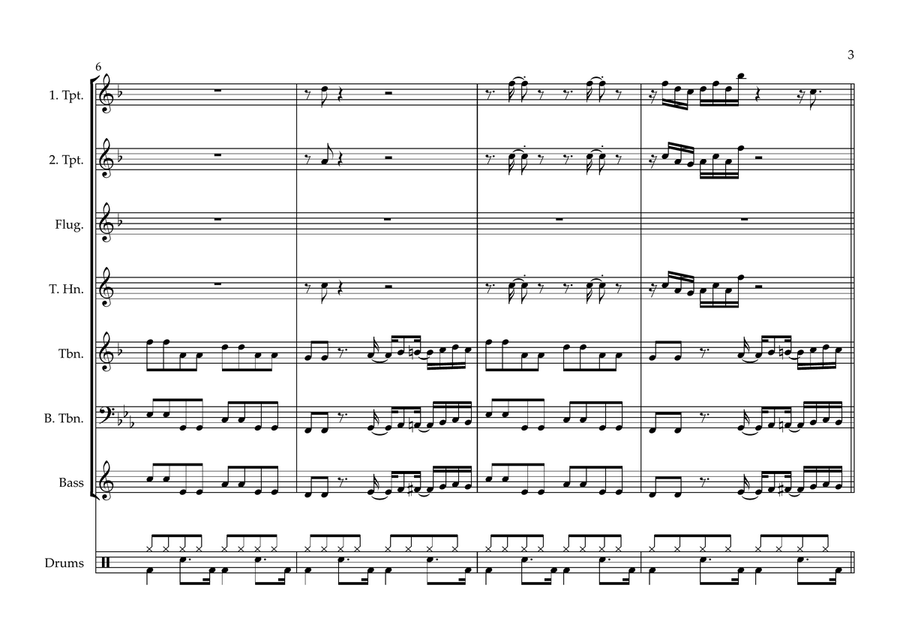 Blame It On The Boogie Brass Band scores gallery preview page 3