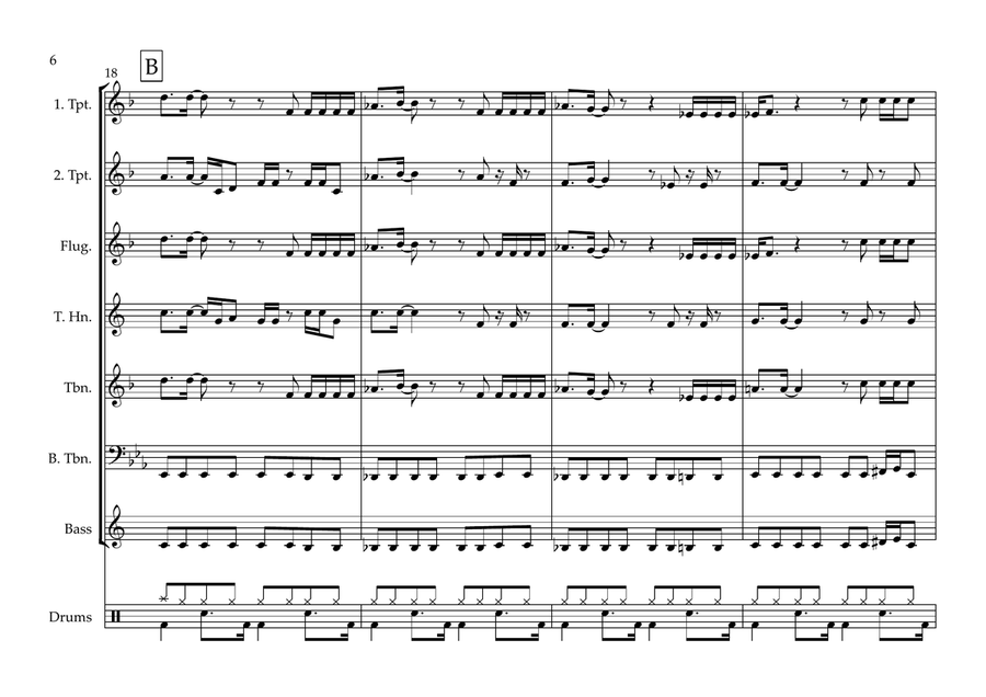 Blame It On The Boogie Brass Band scores gallery preview page 6