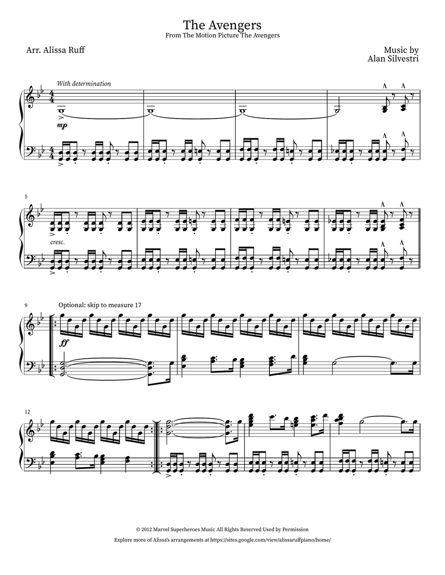 Helicarrier Helicarrier Piano Solo scores gallery preview page 1