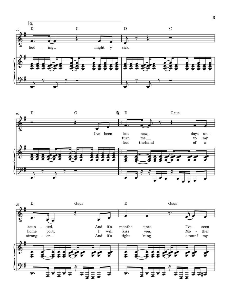 I'm Your Captain (Closer To Home) Piano, Vocal scores gallery preview page 4