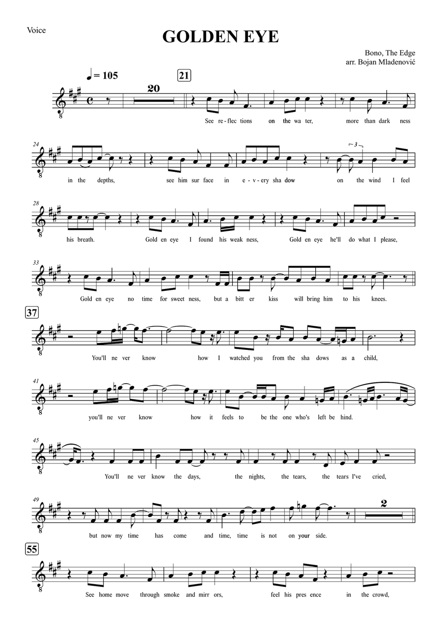 Goldeneye Goldeneye Piano scores gallery preview page 1