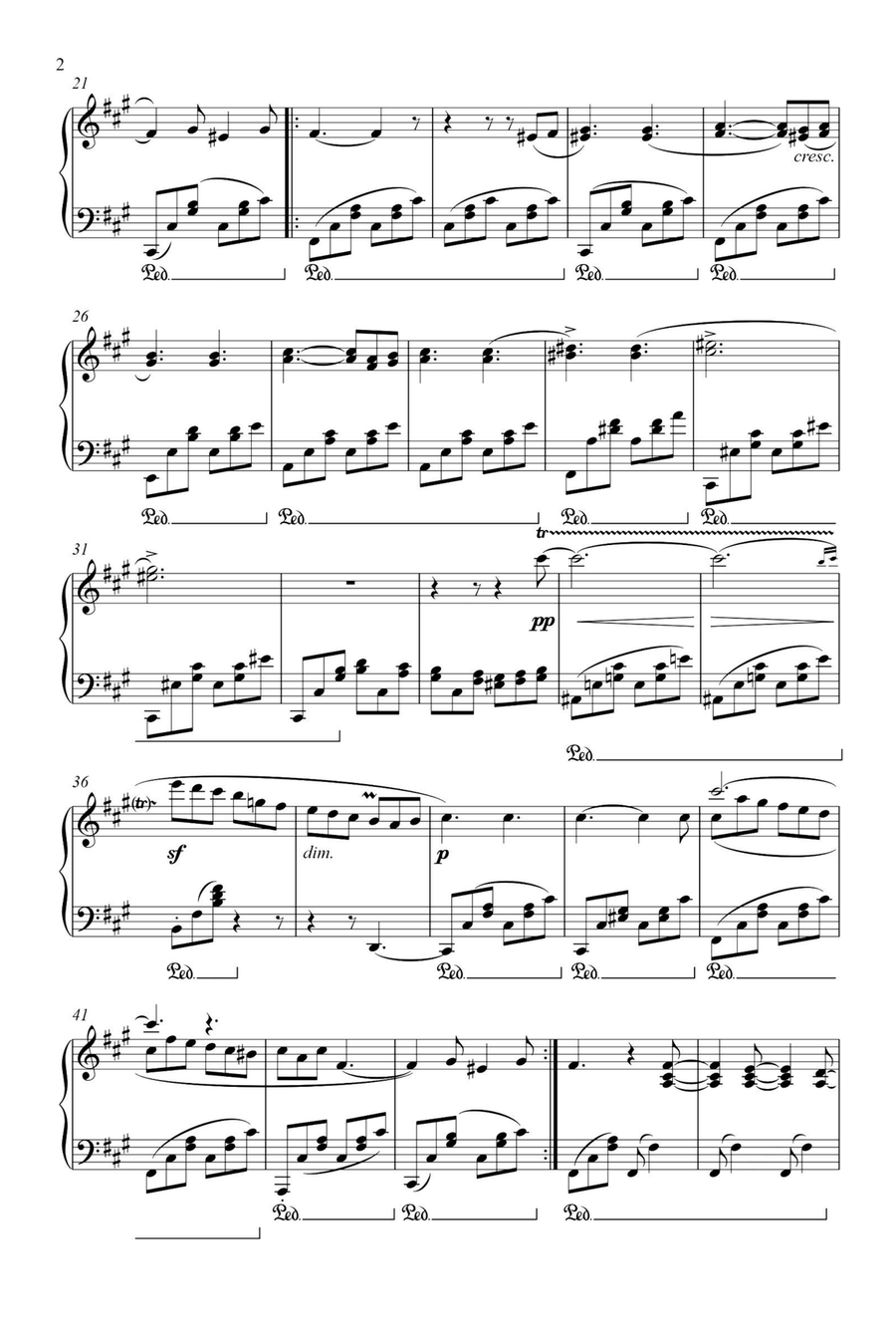 Venetianisches Gondellied - Felix Mendelssohn Piano Solo scores gallery preview page 2