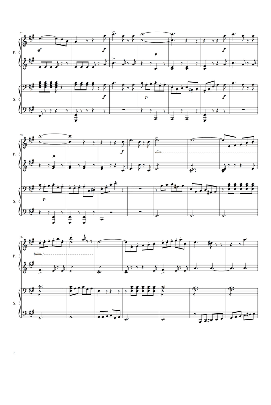 Symphony No.4 in A Major - Felix Mendelssohn 1 Piano, 4-Hands scores gallery preview page 2