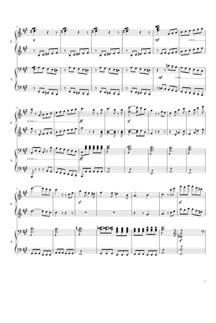 Symphony No.4 in A Major - Felix Mendelssohn 1 Piano, 4-Hands scores gallery preview page 3