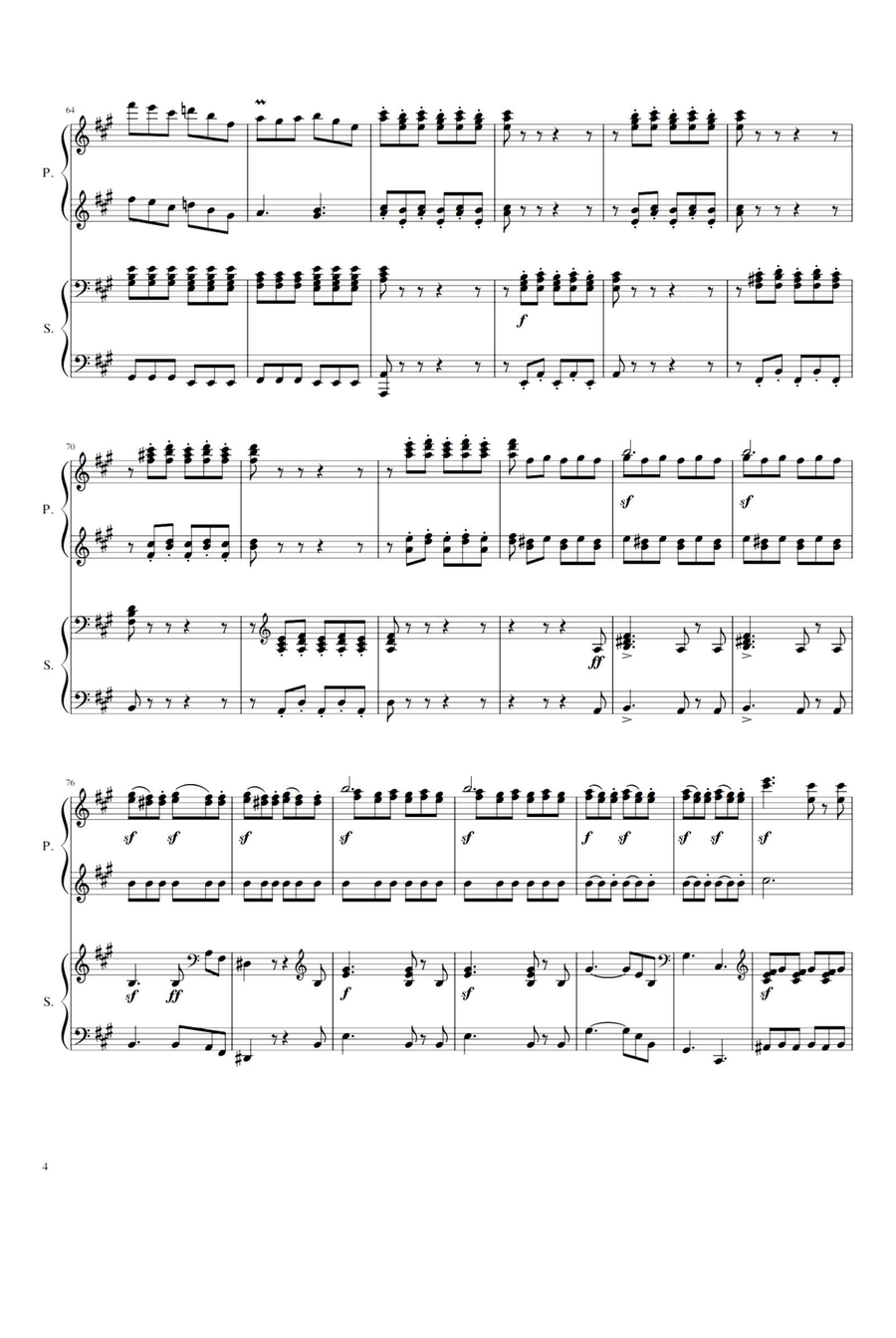 Symphony No.4 in A Major - Felix Mendelssohn 1 Piano, 4-Hands scores gallery preview page 4