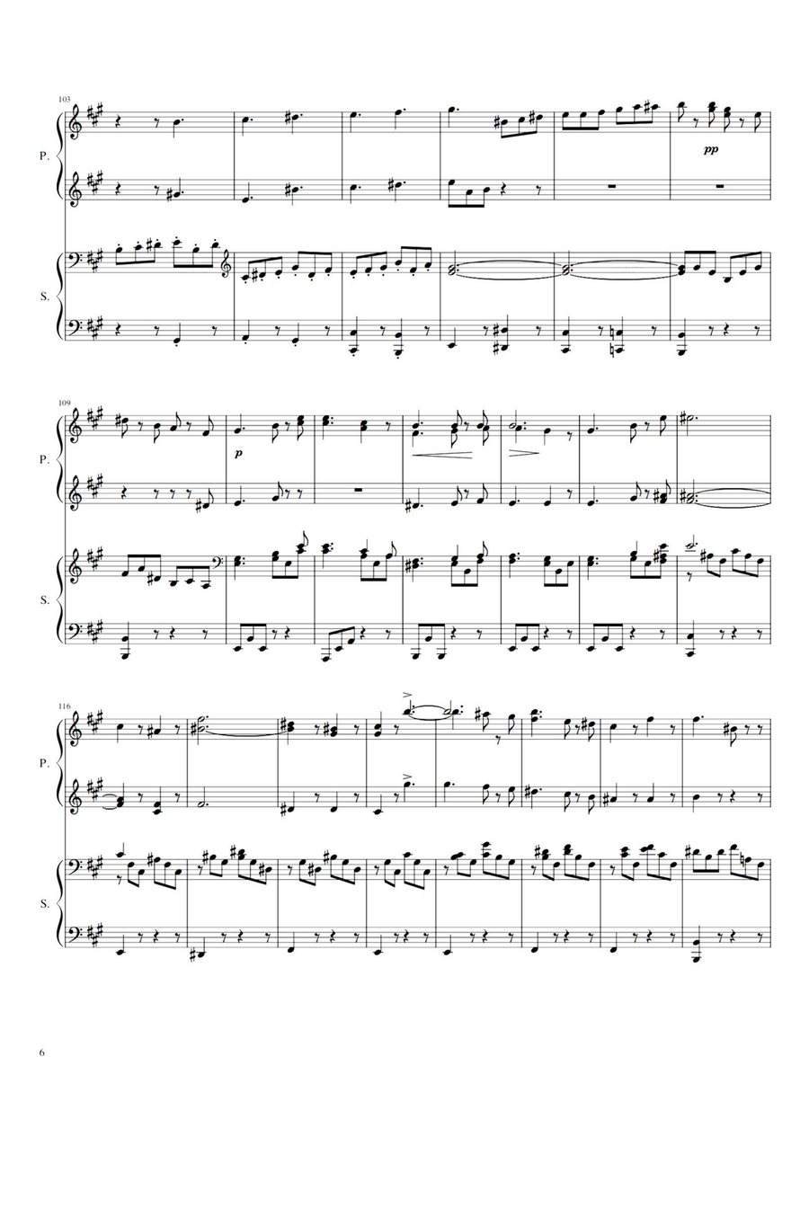 Symphony No.4 in A Major - Felix Mendelssohn 1 Piano, 4-Hands scores gallery preview page 6