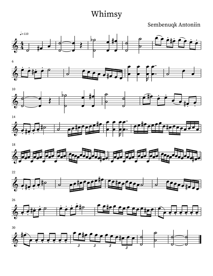 Whimsy Whimsy Violin Solo scores gallery preview page 1