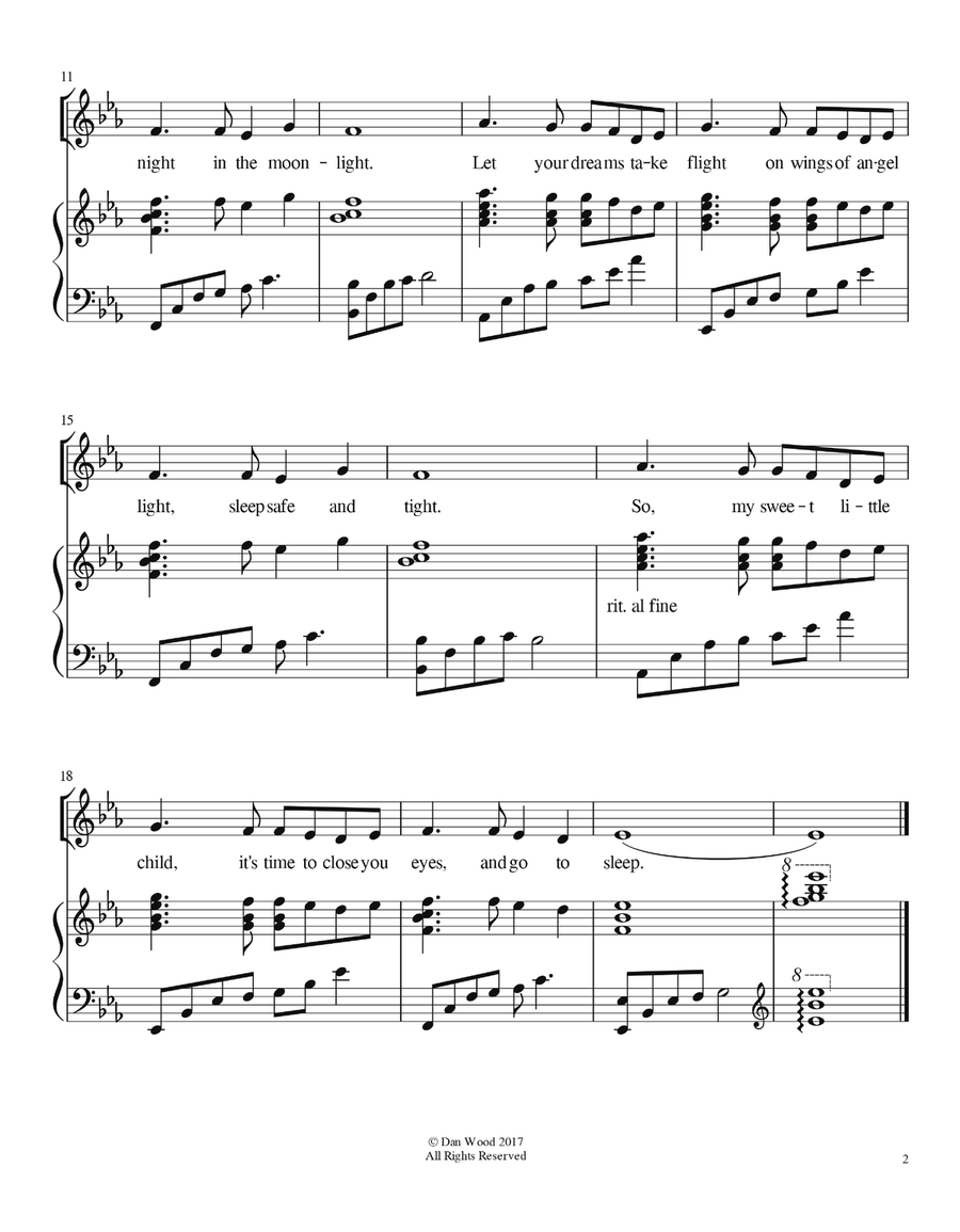 Sleep Little Love of Mine Piano, Vocal scores gallery preview page 5