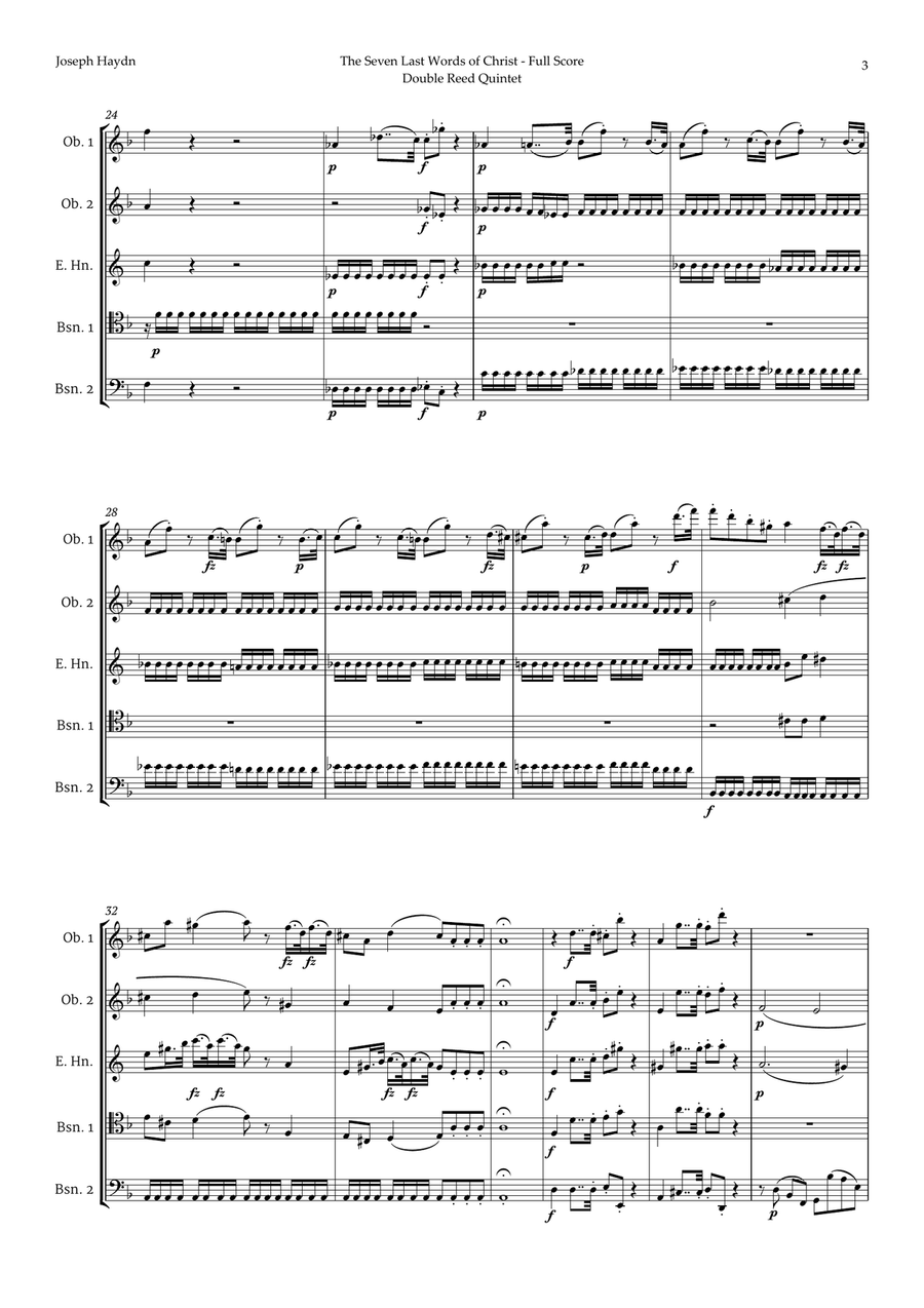 5 Easter Songs for Double Reed Quintet plus one Bonus Woodwind Quintet scores gallery preview page 4