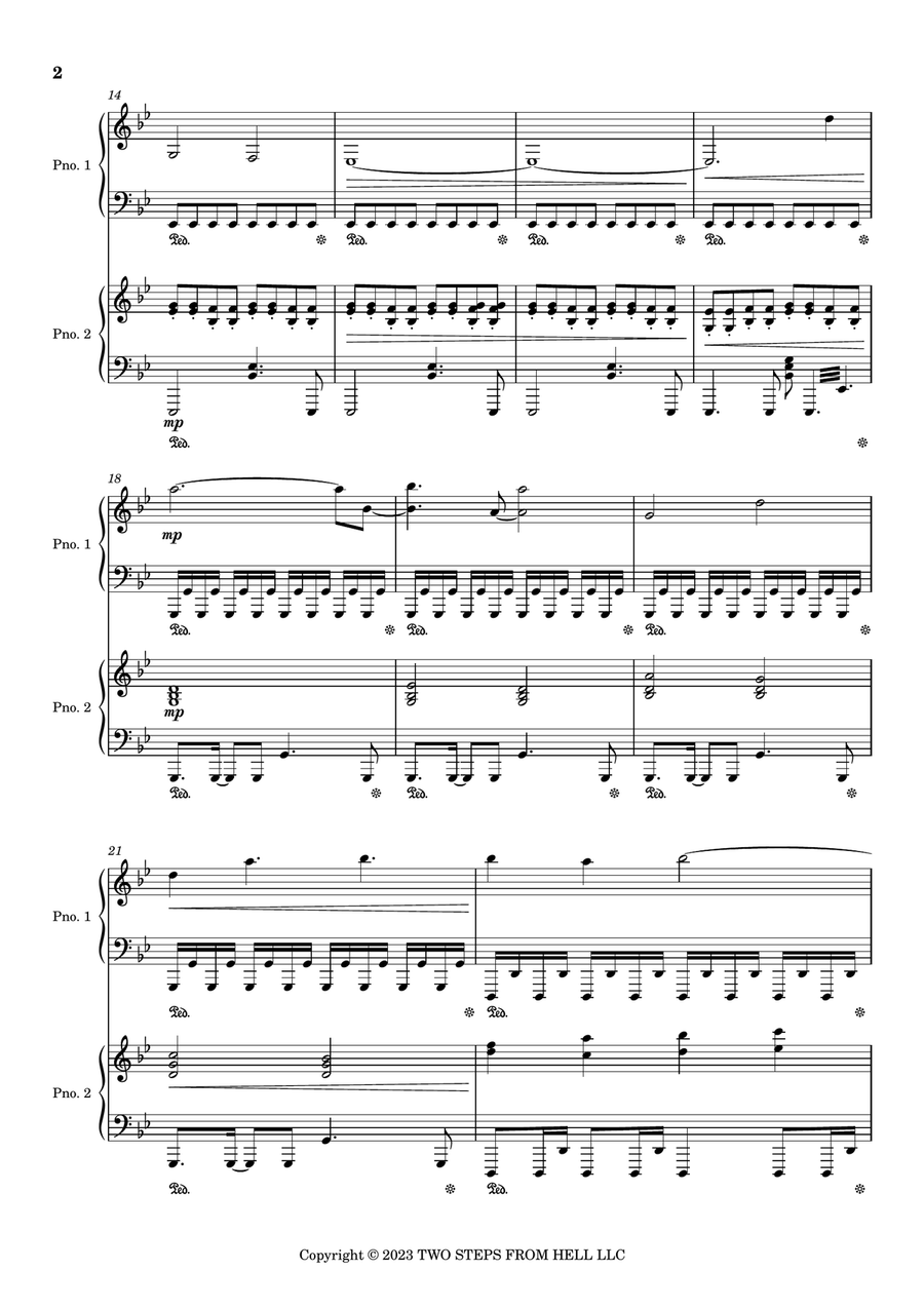 Merchant Prince - Trailer Piano Duet scores gallery preview page 2