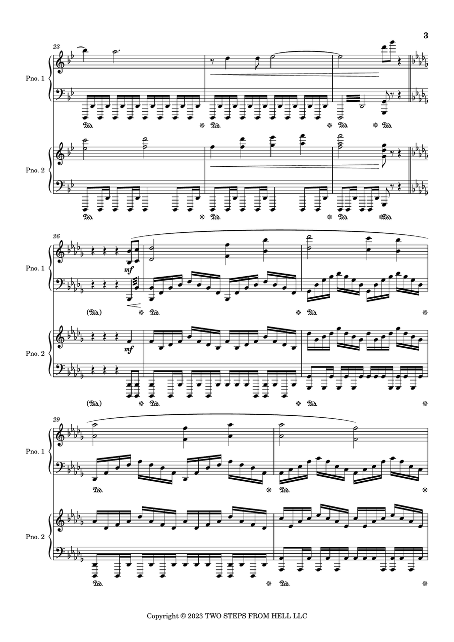 Merchant Prince - Trailer Piano Duet scores gallery preview page 3