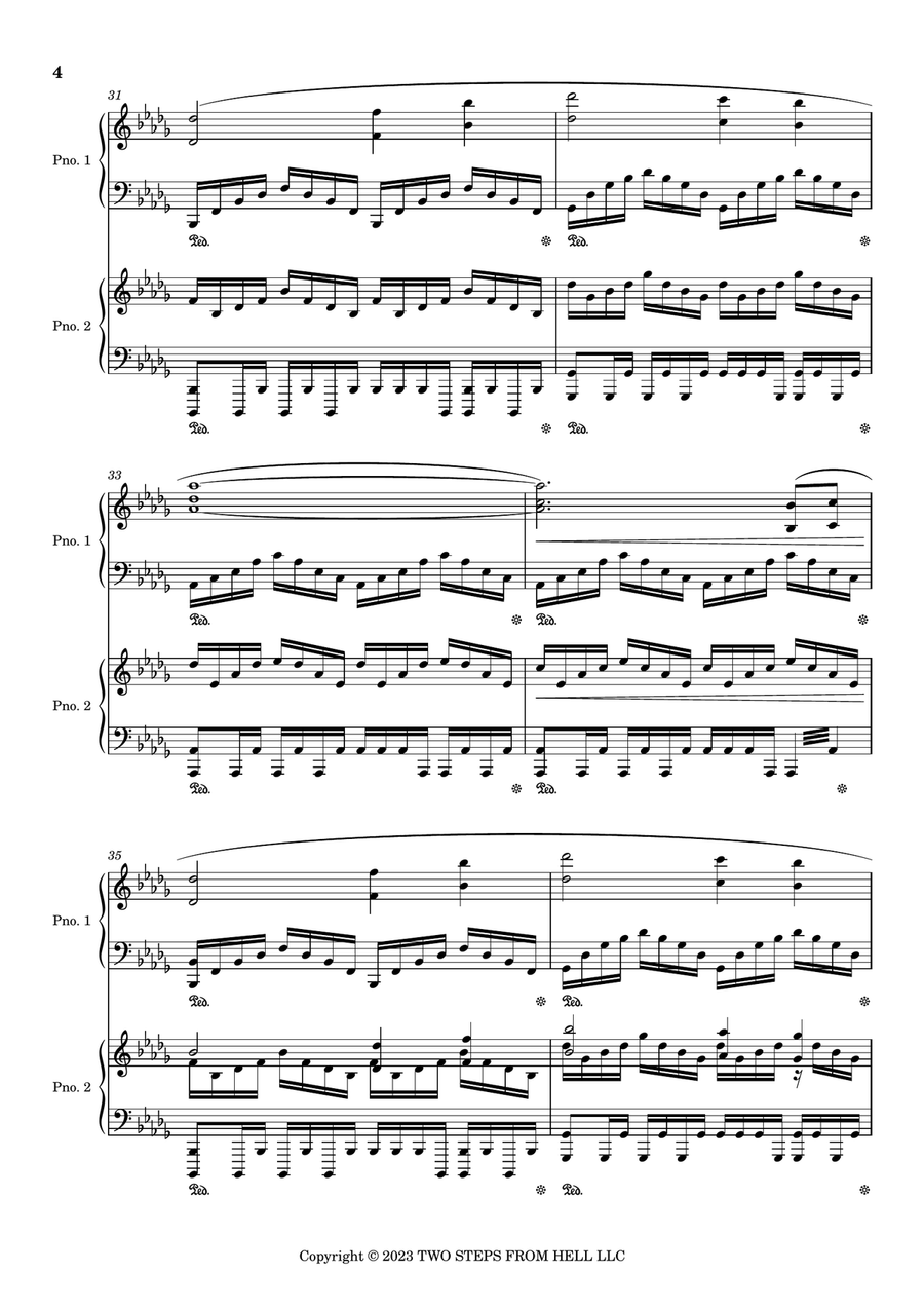 Merchant Prince - Trailer Piano Duet scores gallery preview page 4