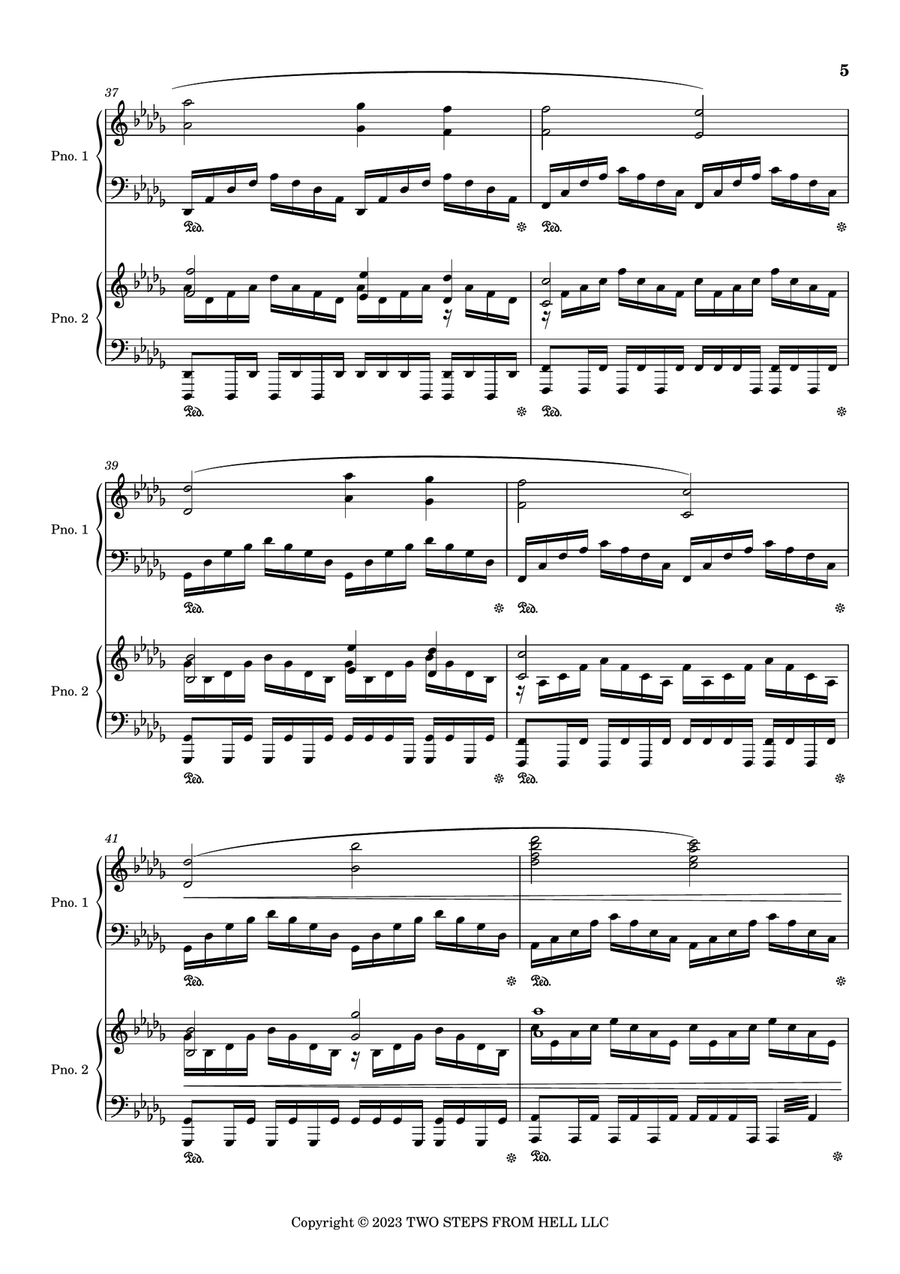 Merchant Prince - Trailer Piano Duet scores gallery preview page 5