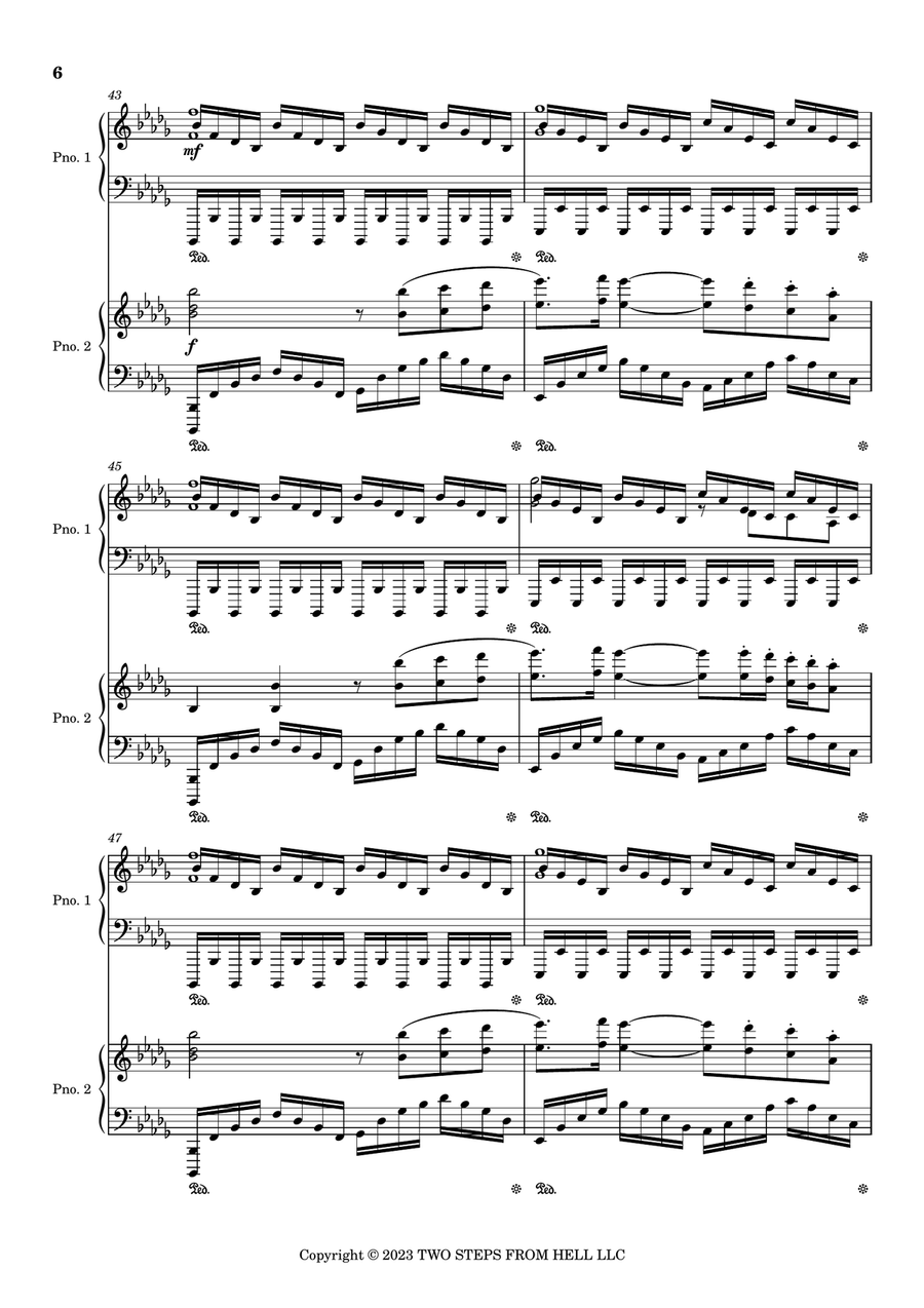 Merchant Prince - Trailer Piano Duet scores gallery preview page 6