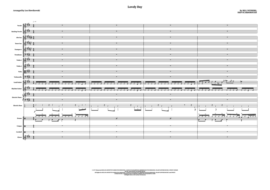Lovely Day Lovely Day Cover Band scores gallery preview page 1