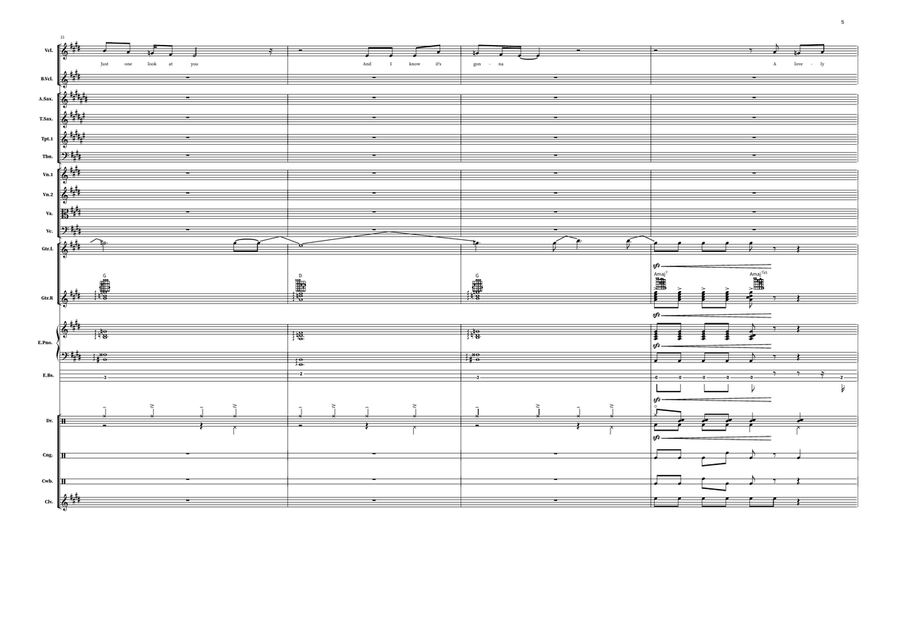 Lovely Day Lovely Day Cover Band scores gallery preview page 5