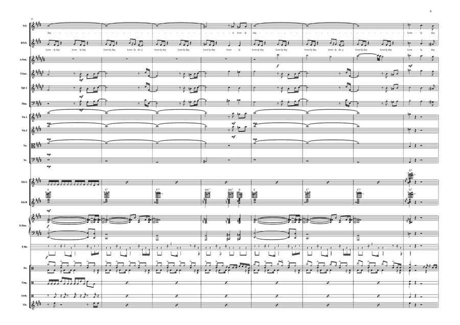 Lovely Day Lovely Day Cover Band scores gallery preview page 6