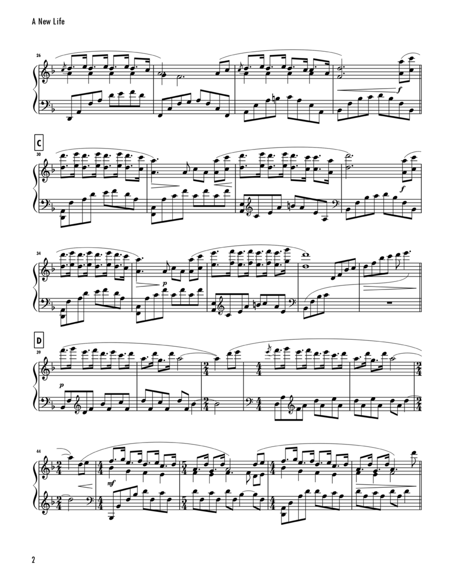 A New Life A New Life Piano Solo scores gallery preview page 2