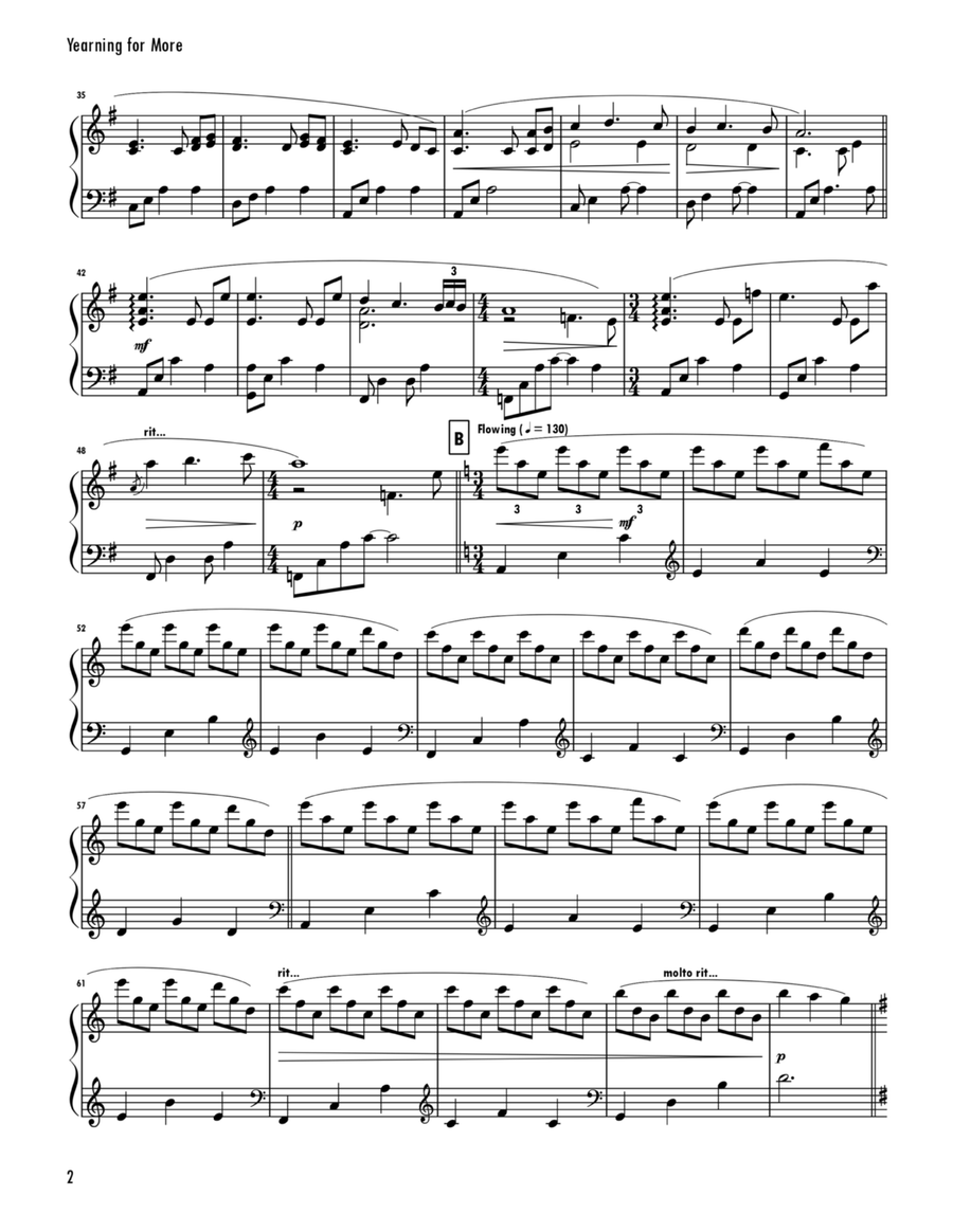 Yearning for More Yearning for More Piano Solo scores gallery preview page 2