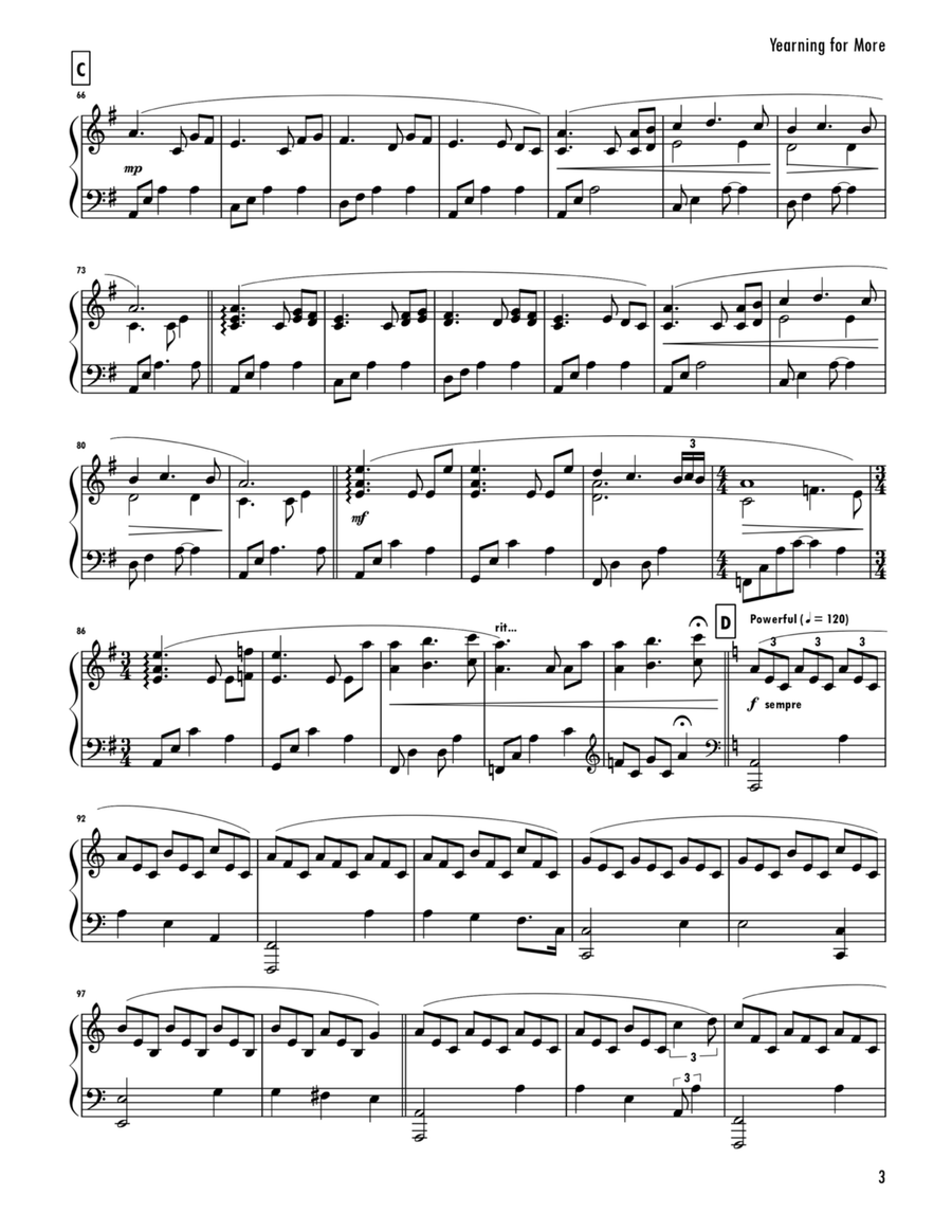 Yearning for More Yearning for More Piano Solo scores gallery preview page 3