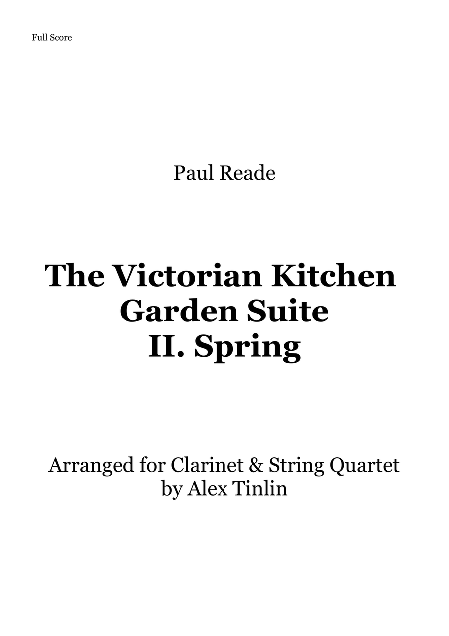 Spring, from the Victorian Country Garden Suite Small Ensemble scores gallery preview page 1