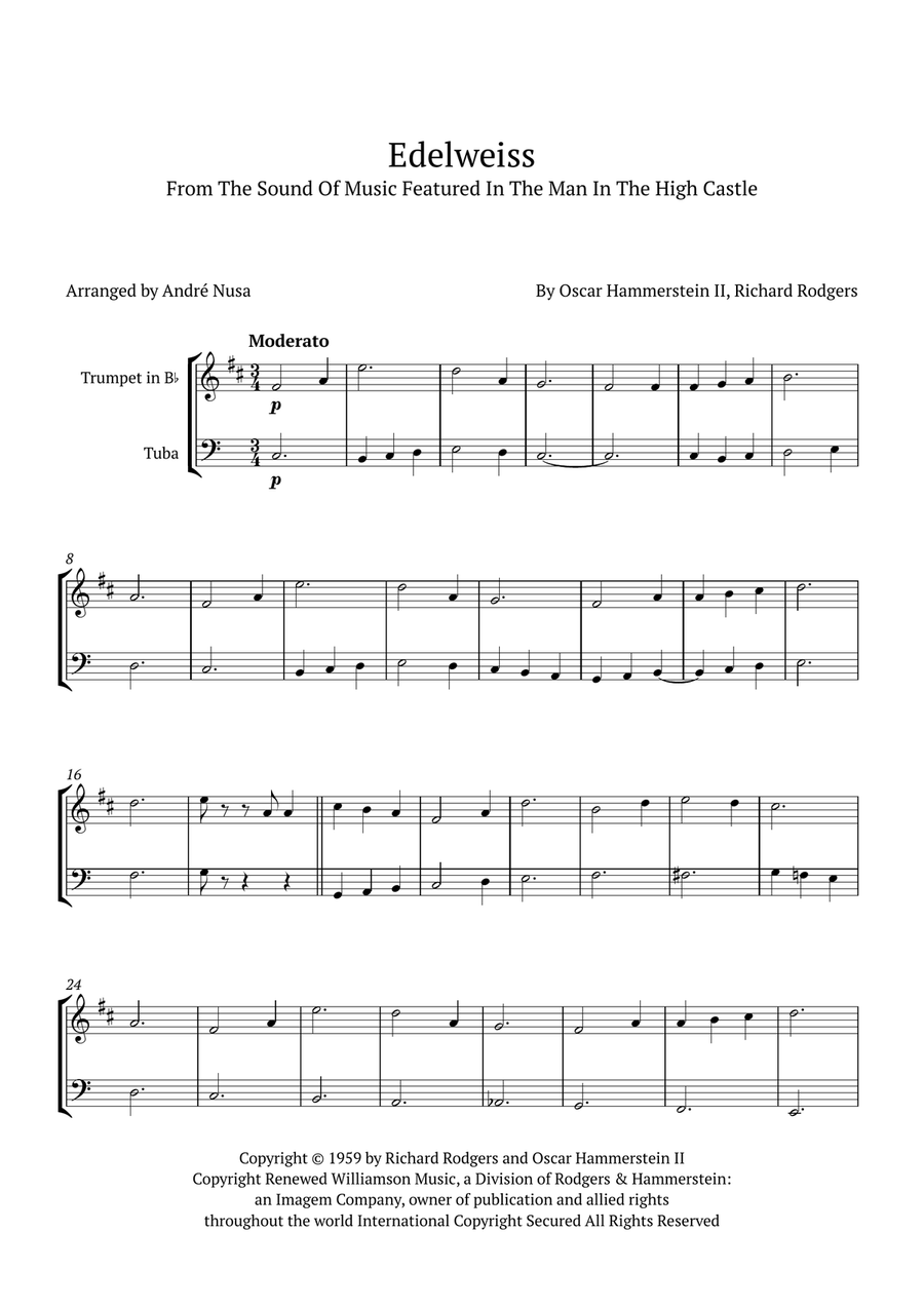 Edelweiss Brass Duet scores gallery preview page 1