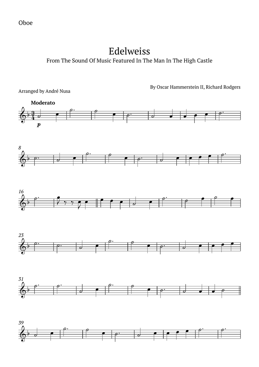 Edelweiss Oboe scores gallery preview page 3