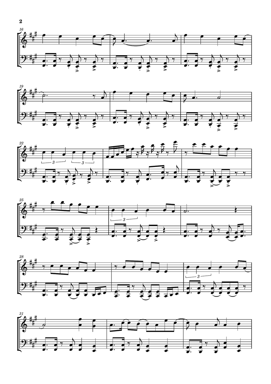 Rather Be Easy Piano scores gallery preview page 2