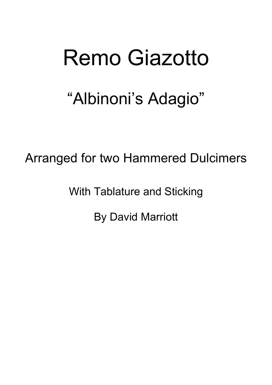 Adagio Per Archi E Organo In Sol Minore Organ scores gallery preview page 1