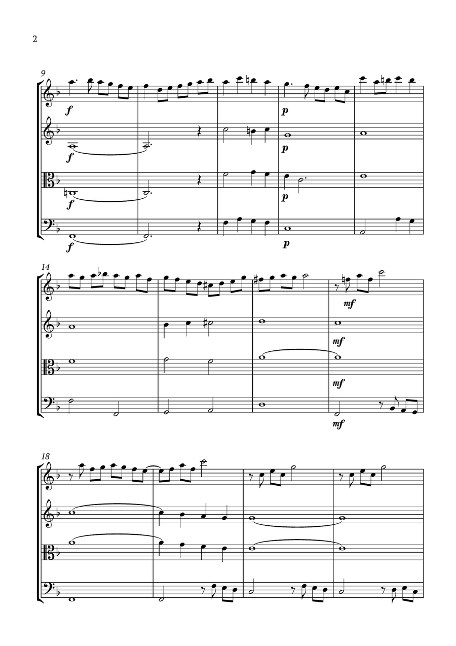 Fortuna Anglese String Quartet scores gallery preview page 2