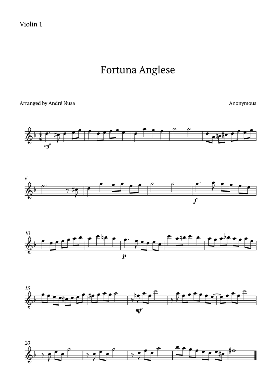 Fortuna Anglese String Quartet scores gallery preview page 4